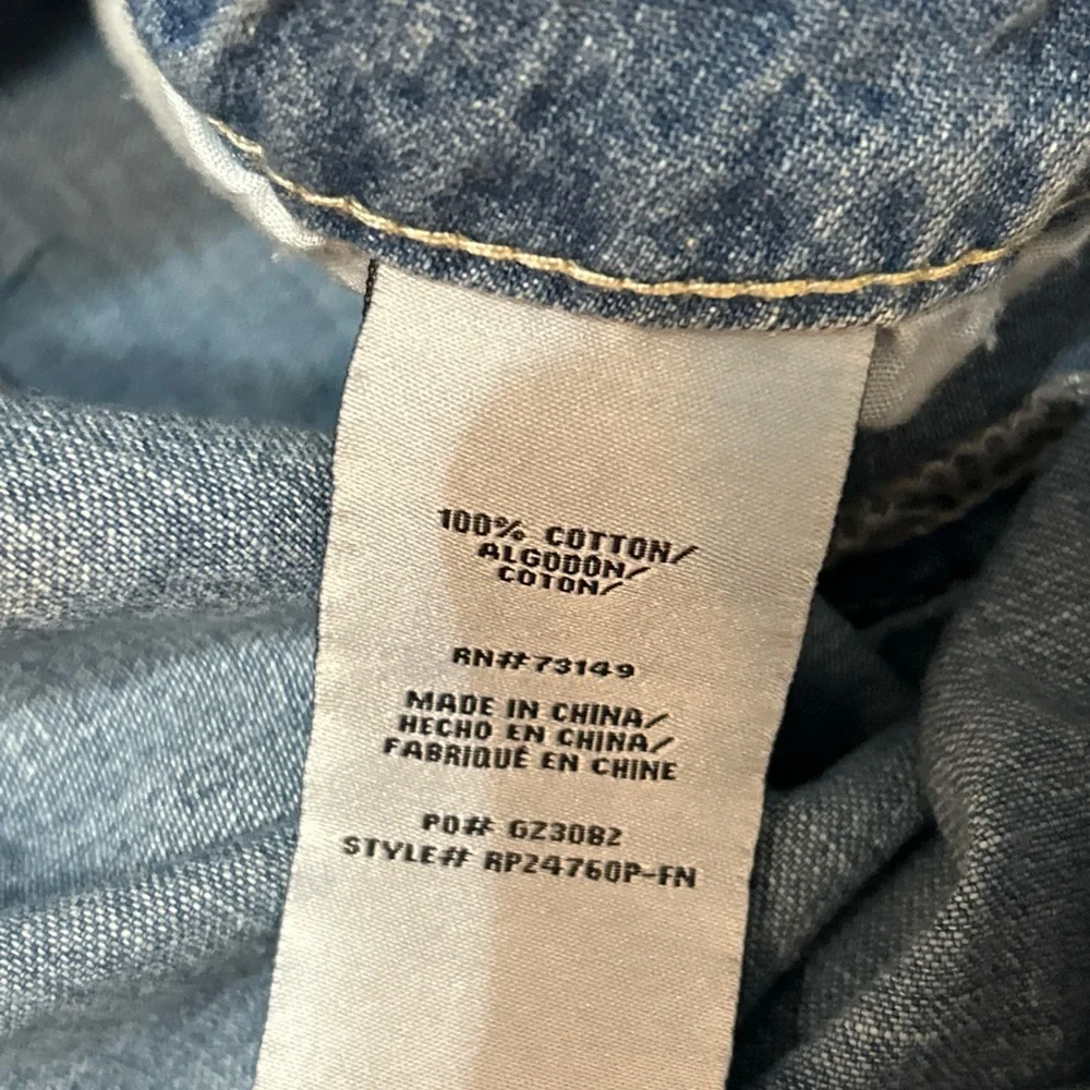 Fashion Nova Light Blue Distressed Denim Jumpsuit Romper - Picture 11 of 13